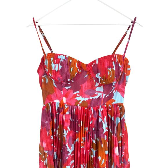 Petal & Pup Women's Achanti Pleated Maxi Dress - Pink Azalea Size M - Picture 6 of 11